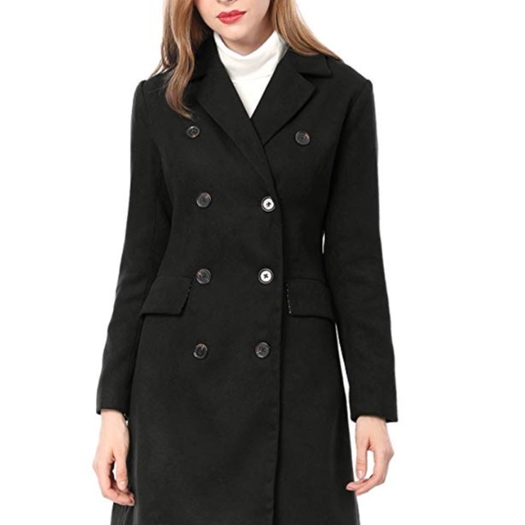 Notched Lapel Double Breasted Trench Coat - Picture 2 of 4